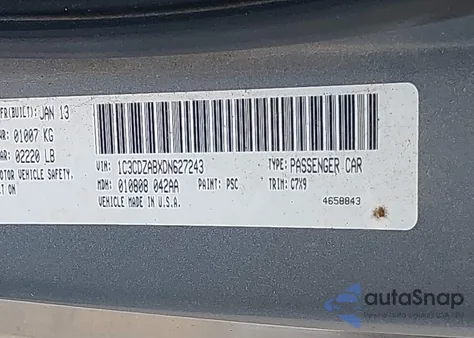 2013 Dodge Avenger Se z USA, uszkodzony, nr VIN 1C3CDZABXDN627243